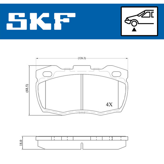 VKBP 80435 - Piduriklotsi komplekt,ketaspidur 