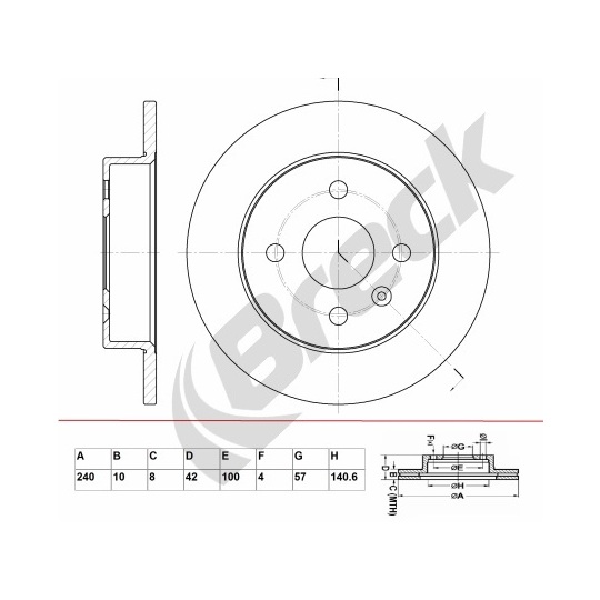 BR 028 SA100 - Brake Disc 