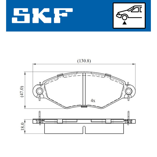 VKBP 80470 - Bromsbeläggssats, skivbroms 