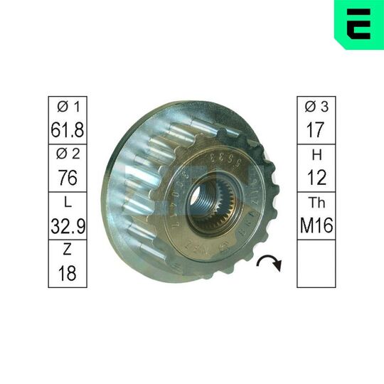 ZN5533 - Alternator Freewheel Clutch 