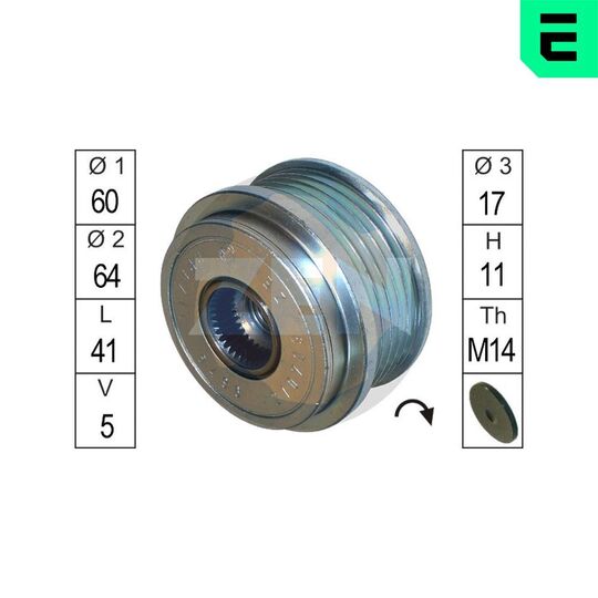 ZN5496 - Frihjulskoppling, generator 