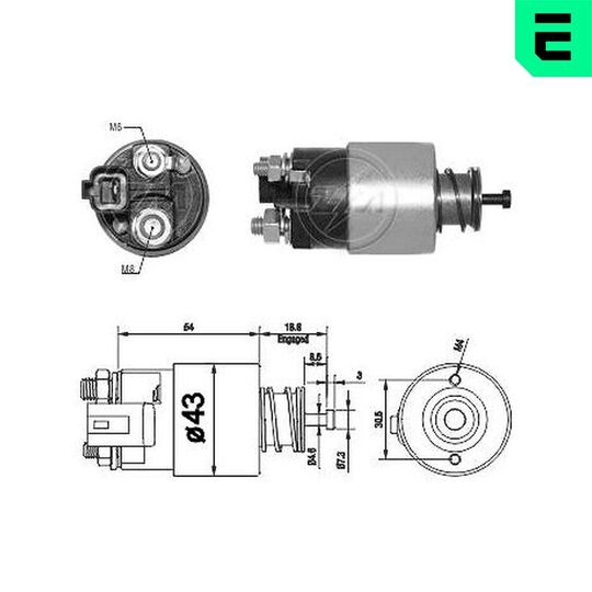 ZM2391 - Solenoid, startmotor 