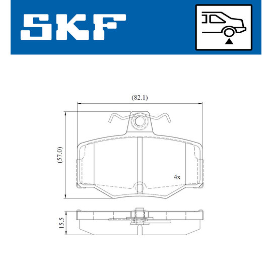 VKBP 90354 - Piduriklotsi komplekt,ketaspidur 