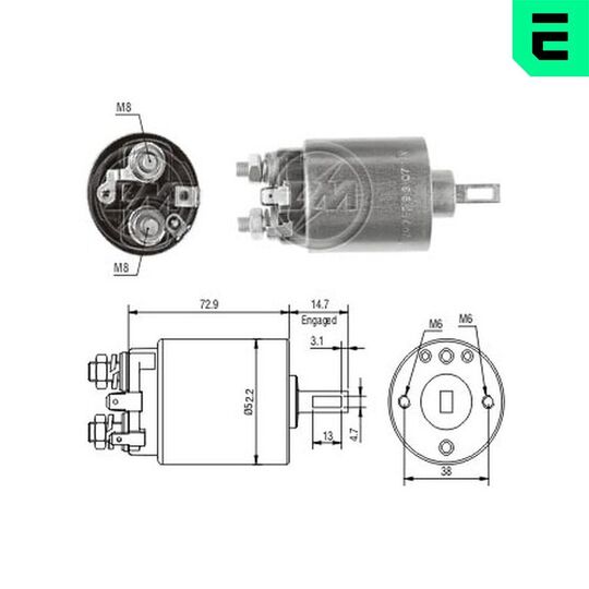 ZM787 - Solenoid, startmotor 