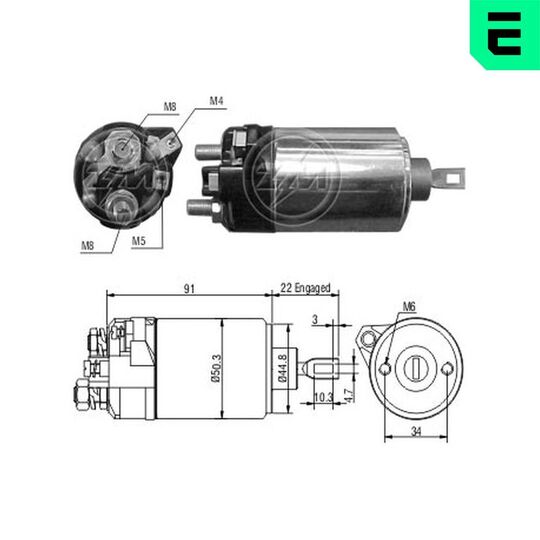 ZM628 - Magnetlülitus, starter 