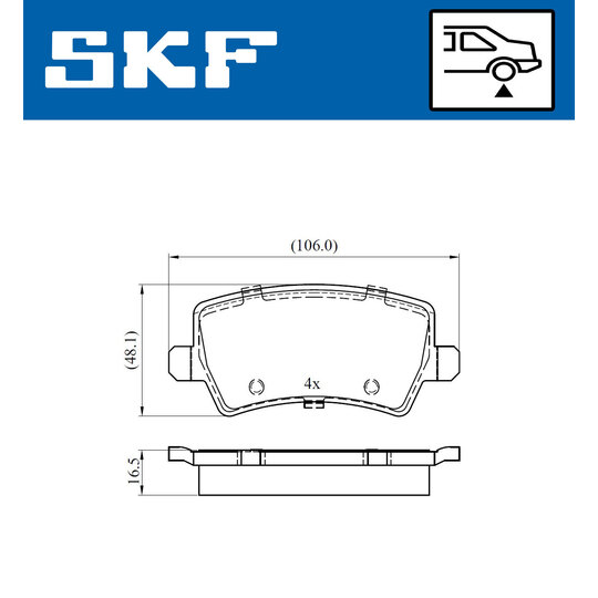 VKBP 90582 - Bromsbeläggssats, skivbroms 