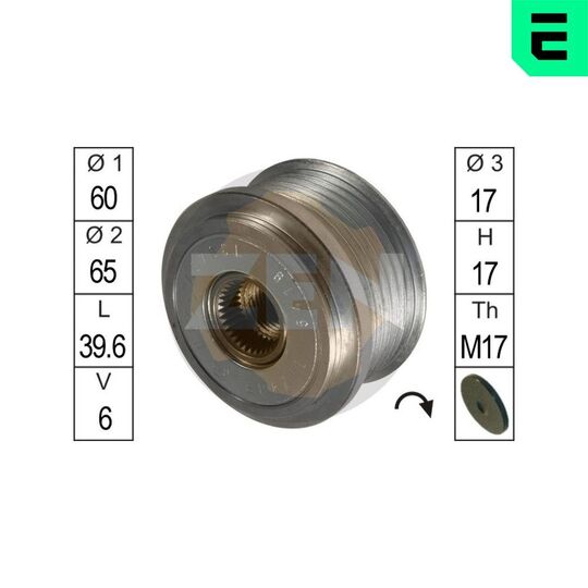 ZN5419 - Alternator Freewheel Clutch 