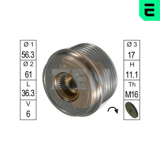 ZN5409 - Alternator Freewheel Clutch 