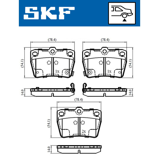 VKBP 90288 A - Brake Pad Set, disc brake 