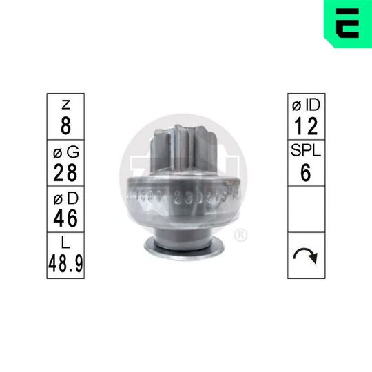 ZN1800 - Freewheel Gear, starter 