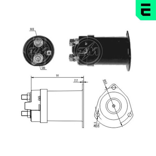 ZM555 - Solenoid Switch, starter 