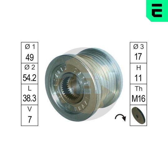 ZN5492 - Alternator Freewheel Clutch 