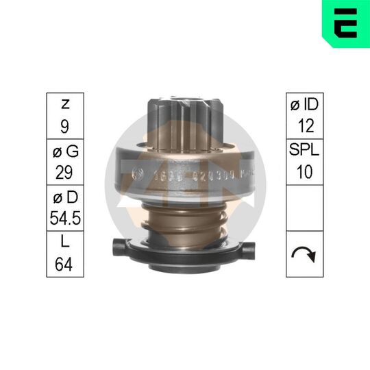 ZN1630 - Freewheel Gear, starter 