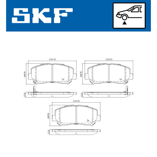 VKBP 80406 A - Brake Pad Set, disc brake 