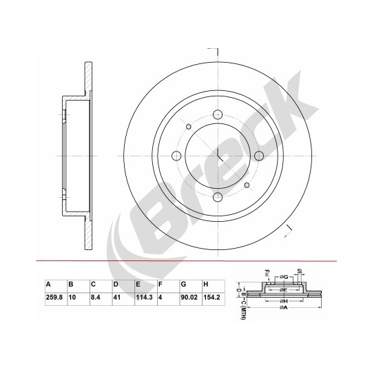 BR 030 SA100 - Brake Disc 