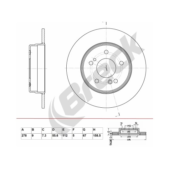 BR 038 SA100 - Brake Disc 