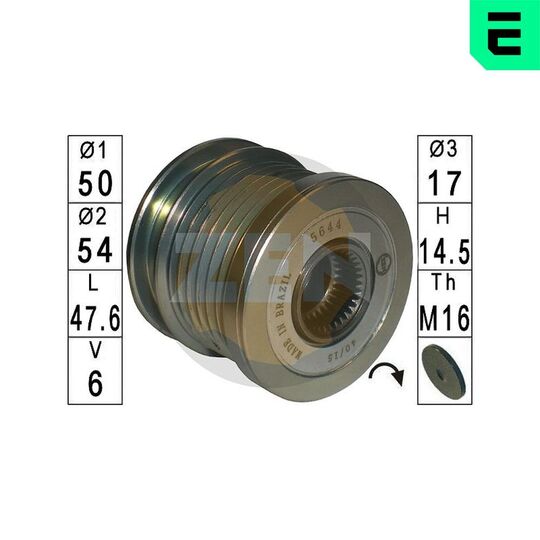 ZN5644 - Frihjulskoppling, generator 