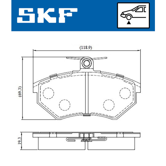 VKBP 80598 - Bromsbeläggssats, skivbroms 