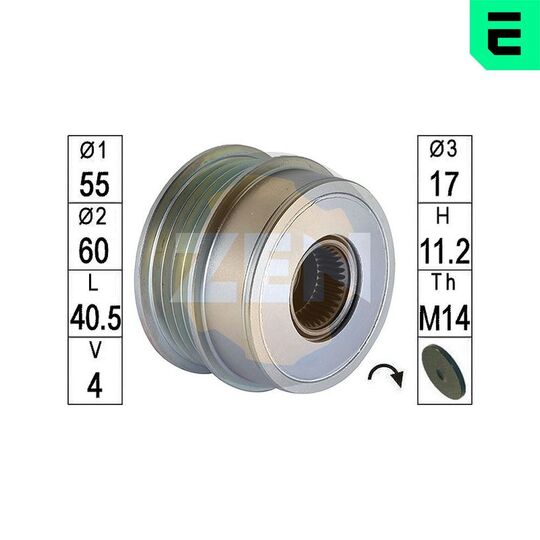 ZN5684 - Frihjulskoppling, generator 