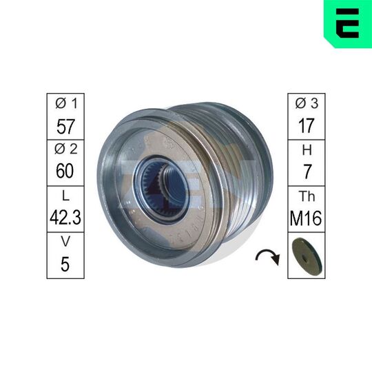 ZN5508 - Alternator Freewheel Clutch 