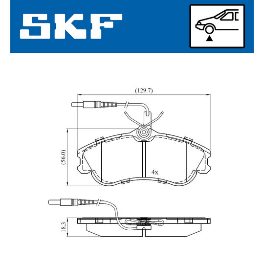 VKBP 80281 E - Piduriklotsi komplekt,ketaspidur 