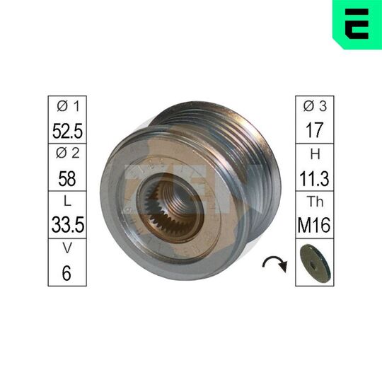 ZN5515 - Alternator Freewheel Clutch 