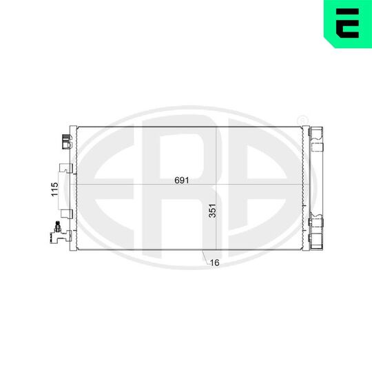 667155 - Condenser, air conditioning 