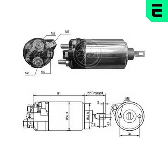 ZM625 - Solenoid Switch, starter 