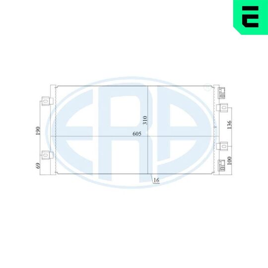 667166 - Condenser, air conditioning 