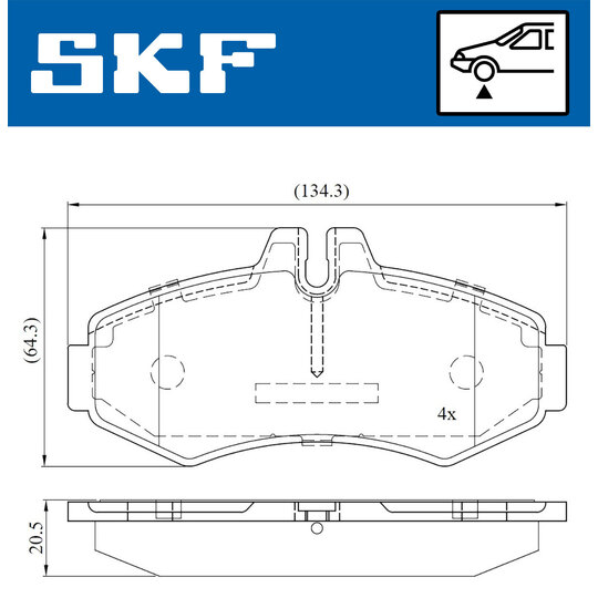 VKBP 80412 - Brake Pad Set, disc brake 