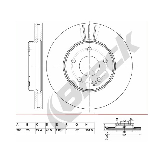 BR 312 VA100 - Brake Disc 