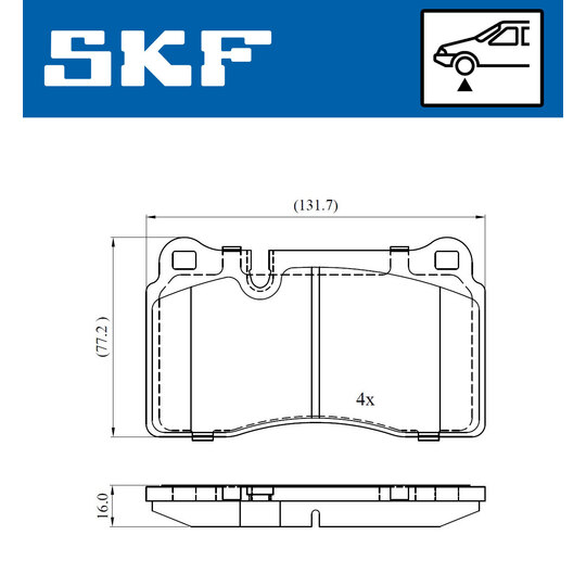 VKBP 80312 - Piduriklotsi komplekt,ketaspidur 