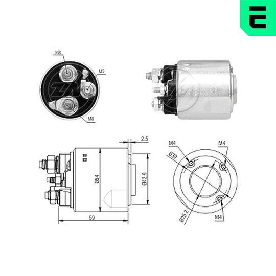 ZM2498 - Solenoid Switch, starter 