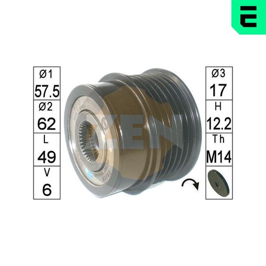 ZN6013 - Alternator Freewheel Clutch 