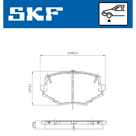 VKBP 80564 A - Bromsbeläggssats, skivbroms 