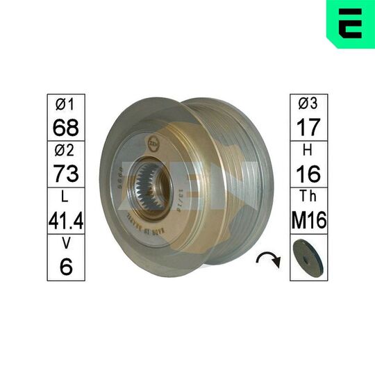 ZN5660 - Alternator Freewheel Clutch 