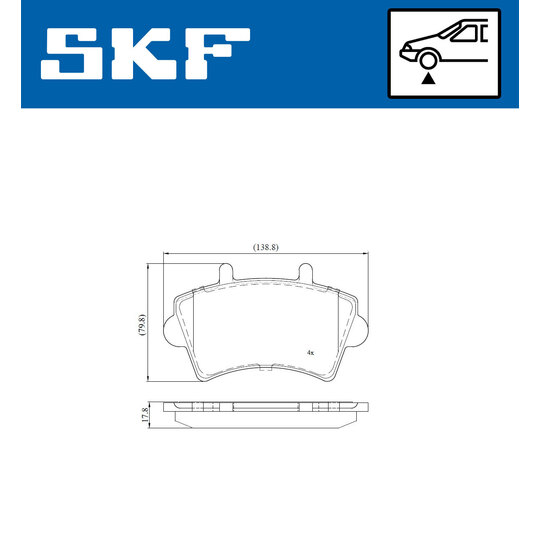 VKBP 80084 - Piduriklotsi komplekt,ketaspidur 