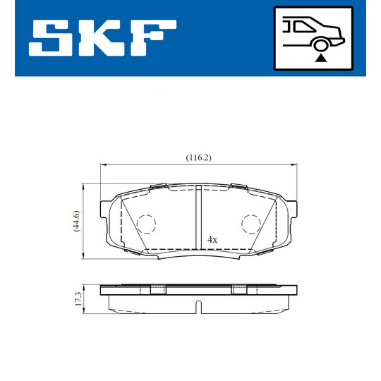 VKBP 90627 - Brake Pad Set, disc brake 