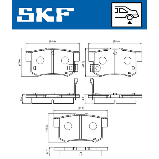 VKBP 90505 A - Brake Pad Set, disc brake 