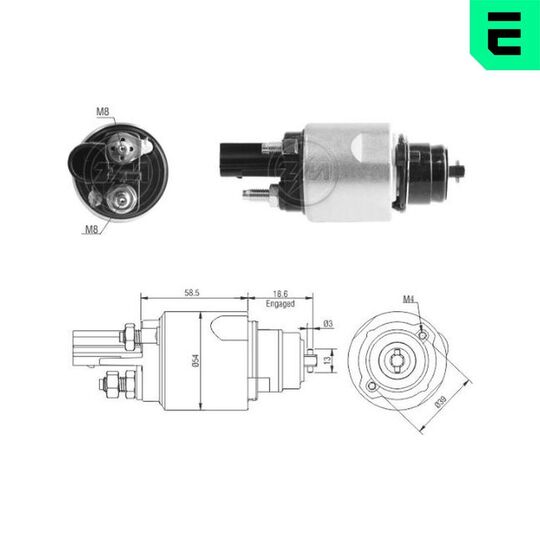 ZM3498 - Solenoid Switch, starter 