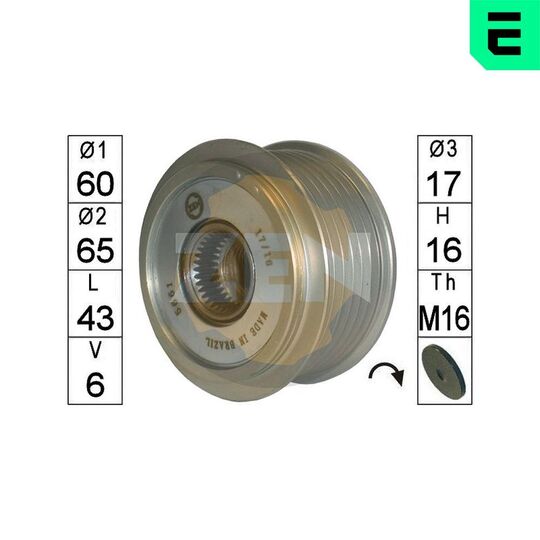 ZN5661 - Alternator Freewheel Clutch 