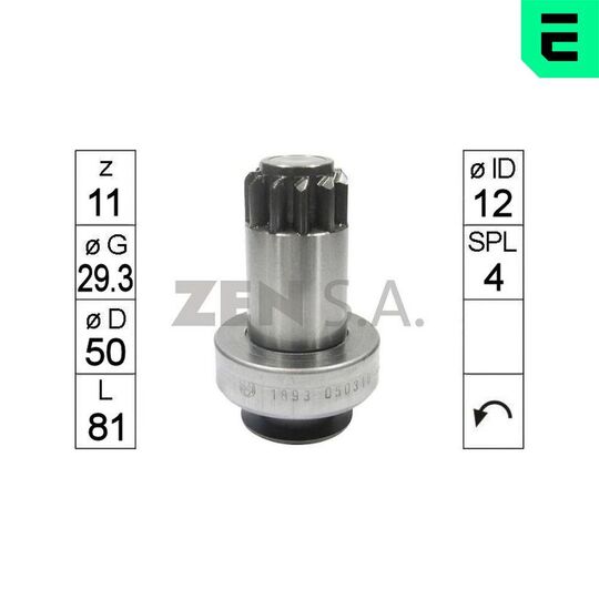 ZN1893 - Freewheel Gear, starter 