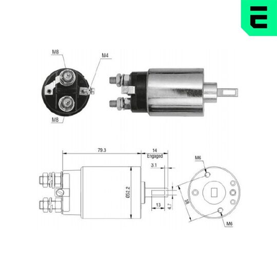 ZM689 - Solenoid, startmotor 