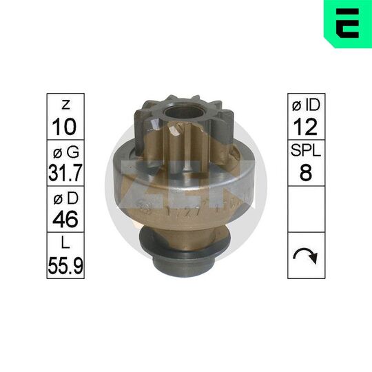 ZN1727 - Freewheel Gear, starter 