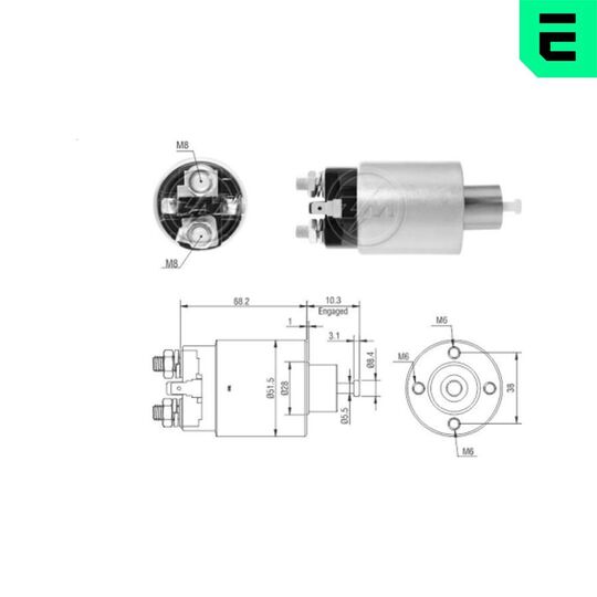 ZM7995 - Solenoid, startmotor 