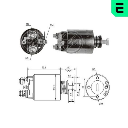 ZM688 - Solenoid Switch, starter 