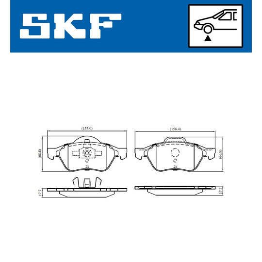 VKBP 80127 - Brake Pad Set, disc brake 