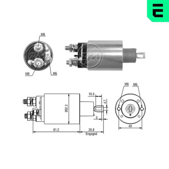 ZM484 - Solenoid Switch, starter 