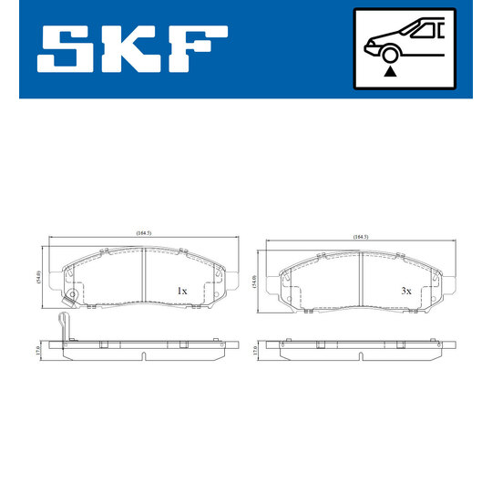 VKBP 80259 A - Piduriklotsi komplekt,ketaspidur 