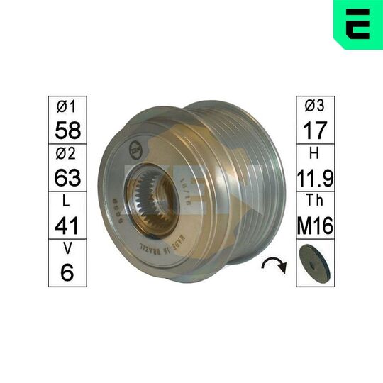 ZN5659 - Alternator Freewheel Clutch 